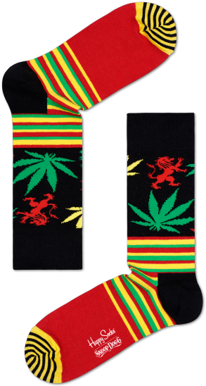 Snoop Dogg Socks Stripe Plants-01 - Happy Socks Limited Edition Snoop Dogg (427x600), Png Download
