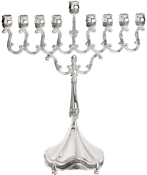 Silver Plated Menora - Silver (768x768), Png Download