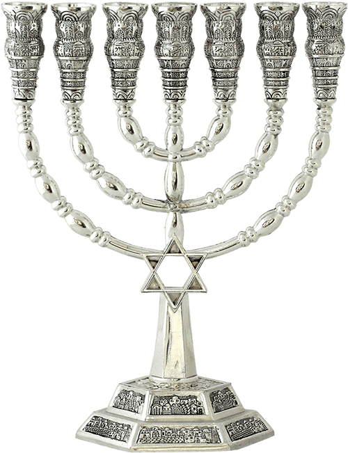 Lovely Menorah With Star Of David At The Base Of Its - Star Of David (650x650), Png Download