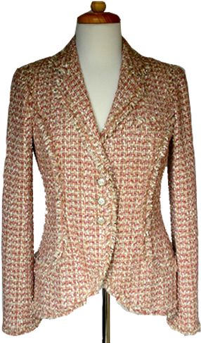 Chanel Tweed Jacket - Tweed (500x500), Png Download