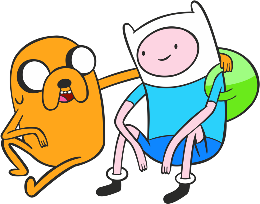 Finn And Jake Png - Adventure Time Finn & Jake Sticker (1024x728), Png Download