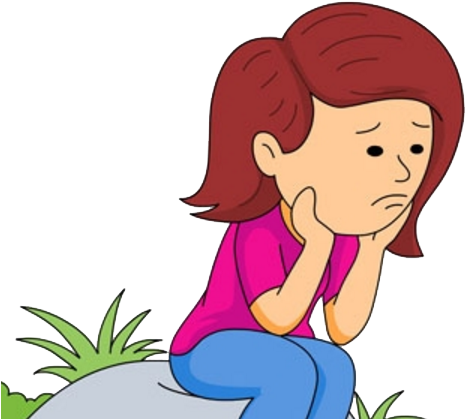 2018 Starterracotta - Info - Cartoon Sad Girl Png (570x428), Png Download
