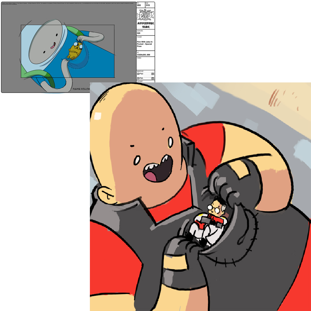 My Artist Friend Re Imagined Finn And Jake (of Adventure - God Of War Adventure Time (1000x1000), Png Download