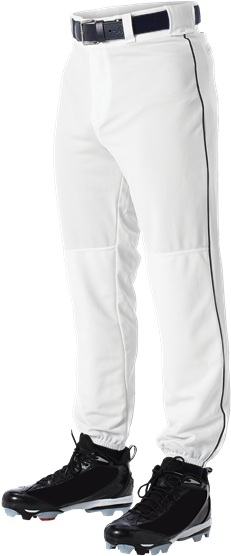 Alleson 605plp 605plpy White With Black Braid Baseball - Pocket (500x600), Png Download