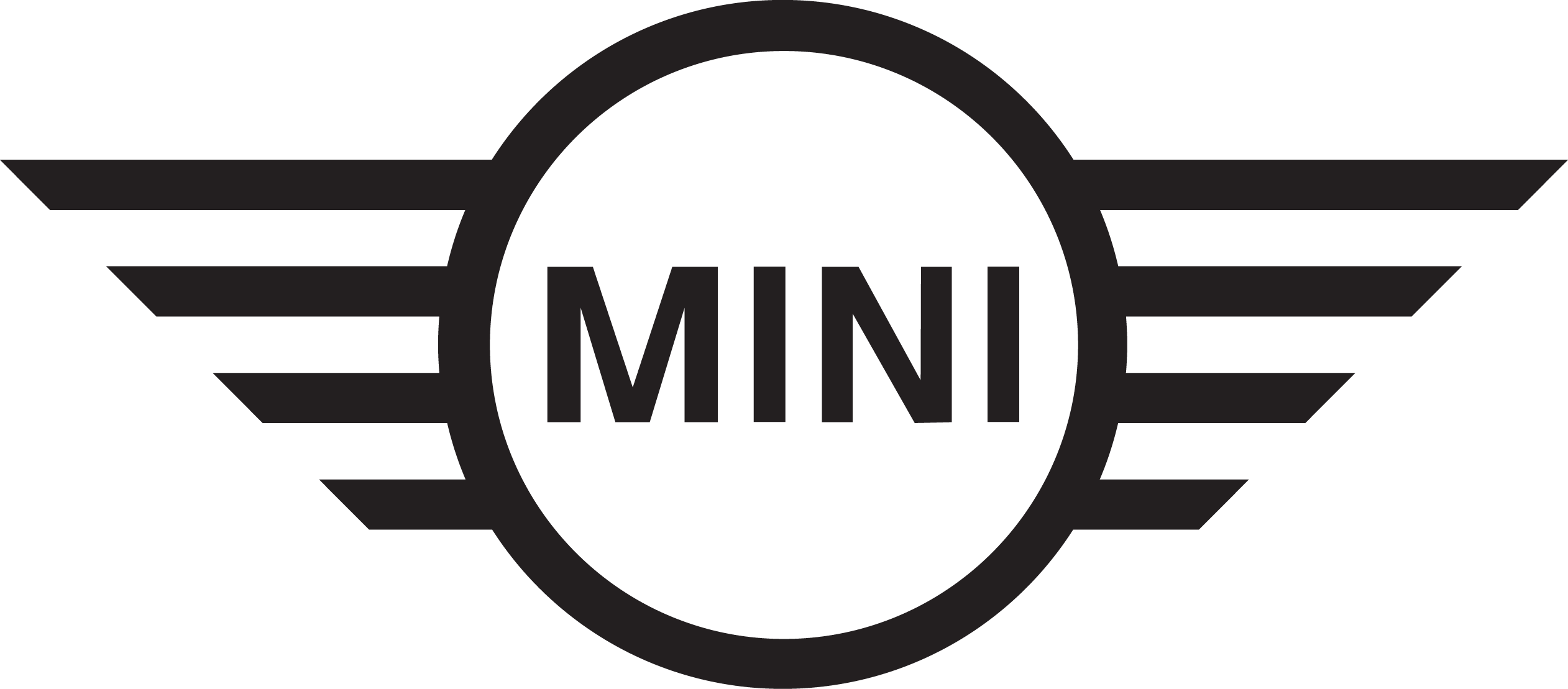 Mini Logo [bmw Mini Cooper] - Mini Cooper Logo Svg (2523x1109), Png Download