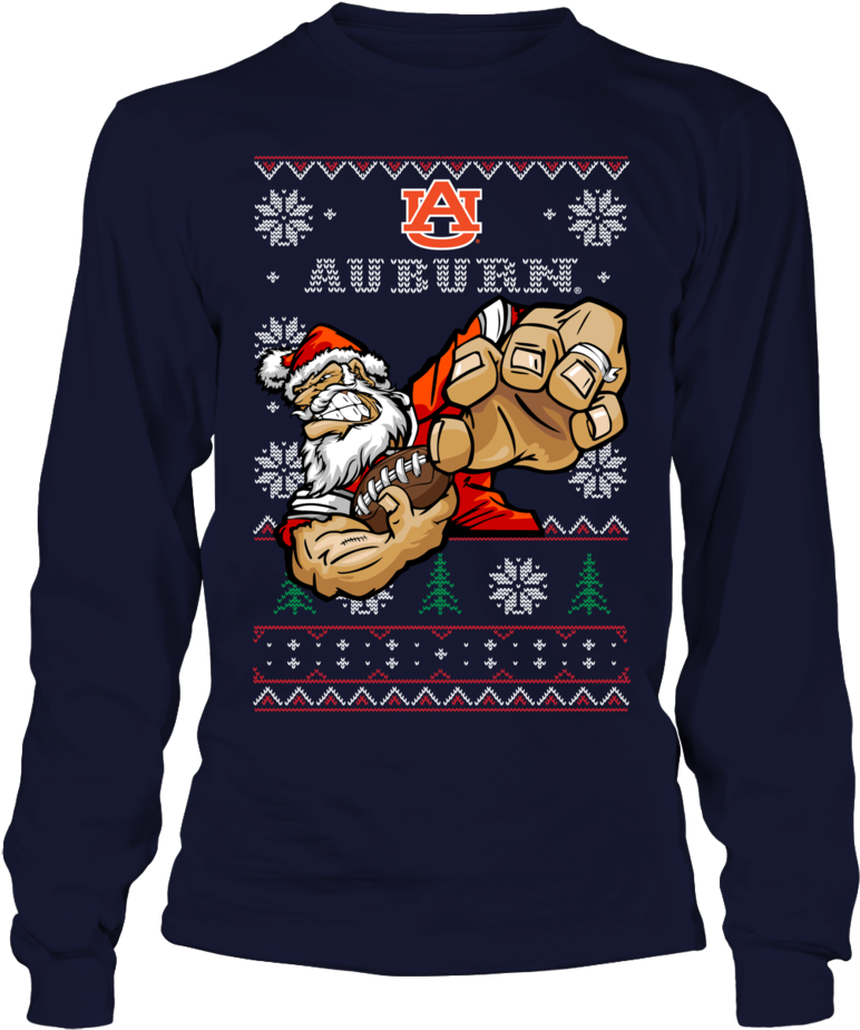 Auburn Football Touchdown Santa T Shirt - That's How I Saved The World (1000x1000), Png Download