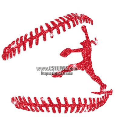 Ruby Professional Softball Player Hotfix Glitter Transfer - Playeras De Equipos De Softbol (450x450), Png Download