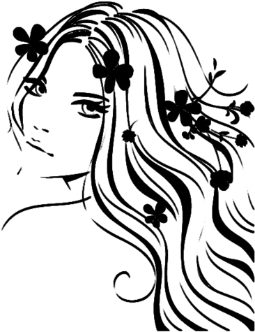 Faces Silhouettes - Beauty Salon (500x500), Png Download