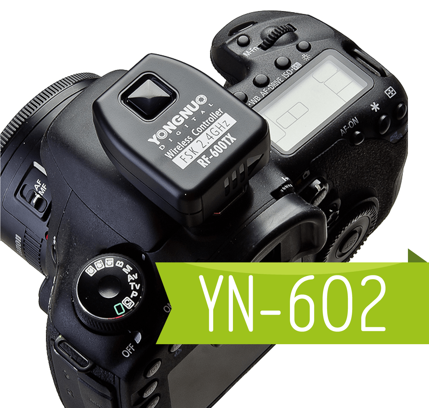 Yongnuo Yn-602 Wireless Flash Trigger - Wireless Yongnuo Rf602-c3 Camera Flash Sync Trigger (1500x1500), Png Download