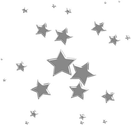 Silver Stars - Love You Stencil (500x500), Png Download