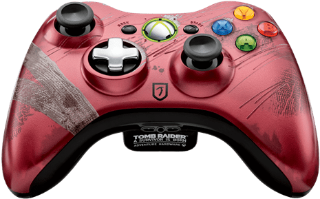 Tomb Raider Xbox 360 Controller Announced - Xbox 360 Wireless Controller Tomb Raider Limited Edition (550x412), Png Download