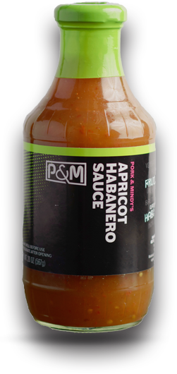 Apricot Habanero - Pork And Mindys, Sauce Bbq Chicago Smokehouse, 20 Oz (251x530), Png Download