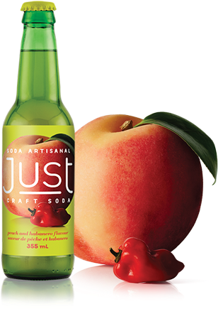 Top With Peach & Habanero Soda - Just Craft Soda (534x550), Png Download