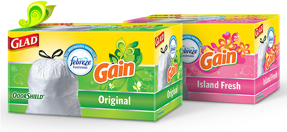 Glad Scented Garbage Bags (584x278), Png Download