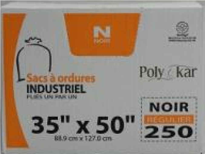 Sac Poubelle 35 X 50 Industriel (676x879), Png Download