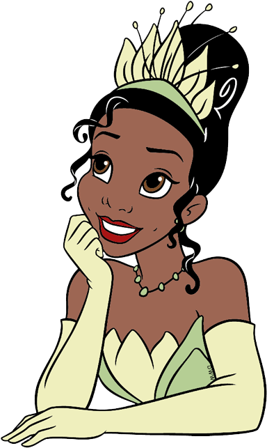 Tiana Pretty Princess - Princess And The Frog Tiana Art Clip (400x652), Png Download