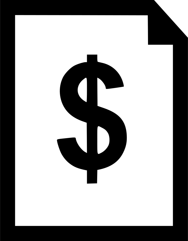 Document Dollar Sign - Australian Dollar Symbol (766x980), Png Download