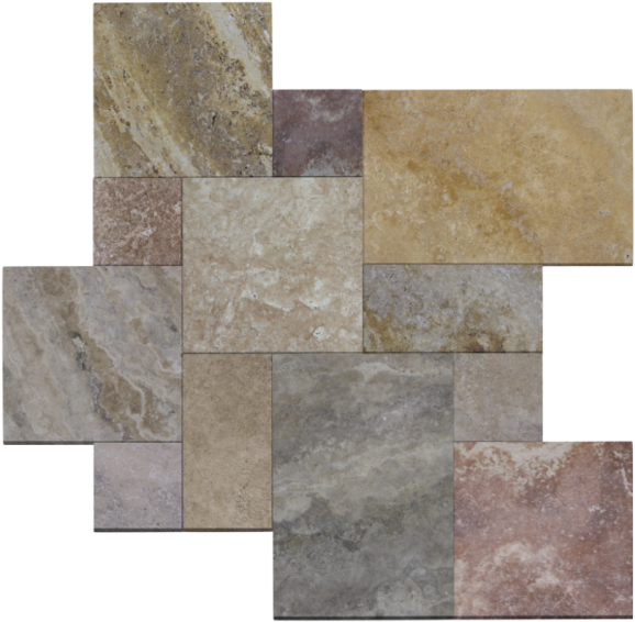 Tile Ideas French Pattern Homax Tough As Porcelain - Travertine (712x712), Png Download