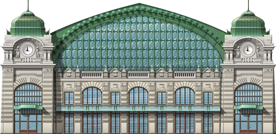 Basel Station - Old Train Station Png (560x273), Png Download