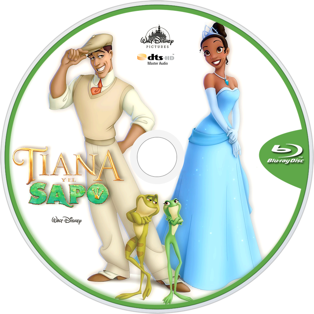 The Princess And The Frog Bluray Disc Image - Princess And The Frog (1000x1000), Png Download