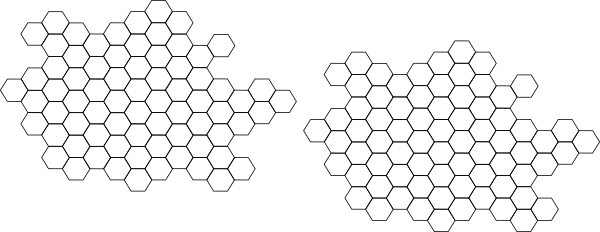 Hexagon Pattern (600x232), Png Download