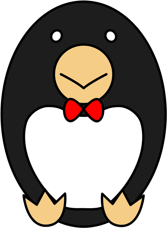Bow Tie Clipart Penguin - Penguin Wearing A Bowtie (438x598), Png Download