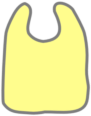 How To Set Use Yellow Gray Baby Bib Clipart - Yellow Baby Bibs Clip Art (462x593), Png Download