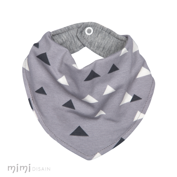 Mimi Baby Bib Grey Tringle - Origami Paper (800x800), Png Download