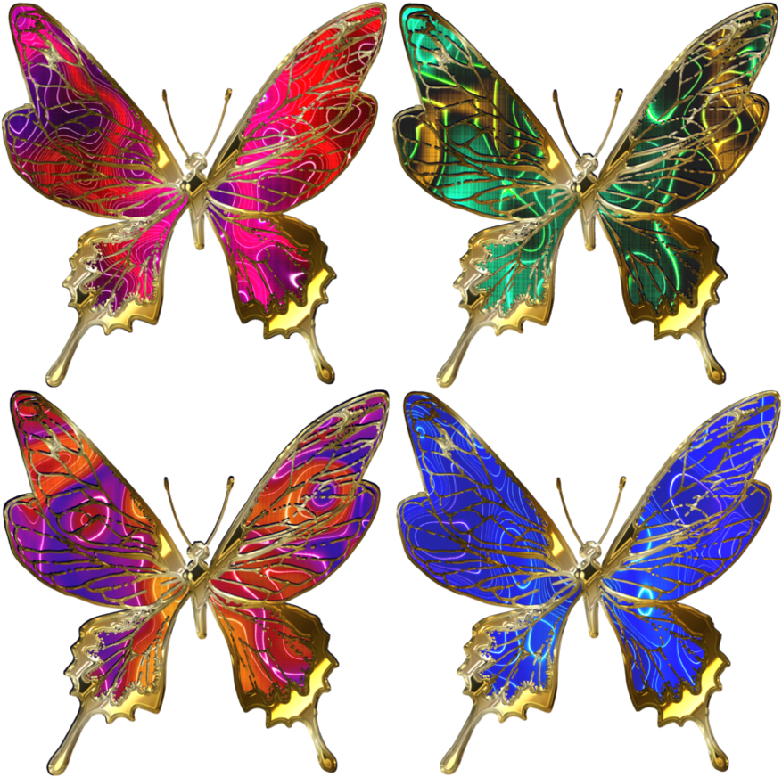Butterfly Batik Free Download - Batik Butterfly (894x894), Png Download
