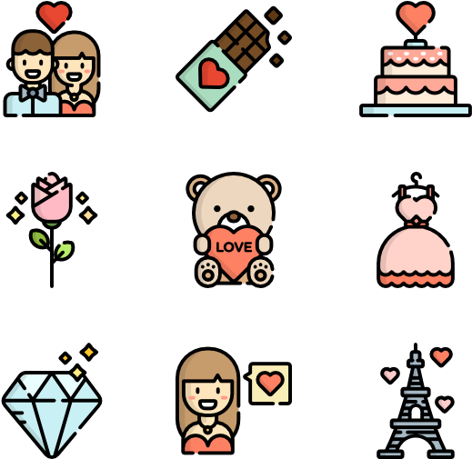 Valentines Day 50 Icons - Charitable Organization (600x564), Png Download