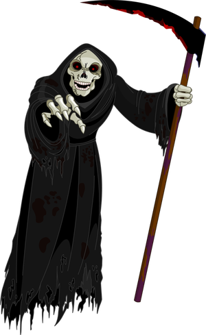 Grim Reaper Clipart Gtim - Scary Grim Reaper Clipart (300x489), Png Download