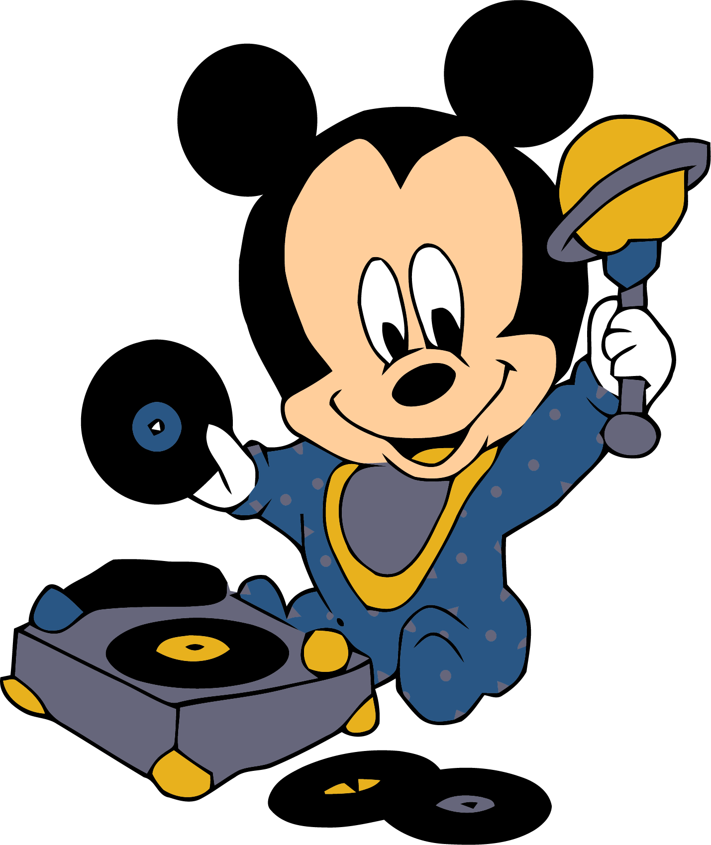 Baby Mickey Dj Music Mouse Wallpaper Clipart Png - Gif Mickey Baby Png (1429x1699), Png Download
