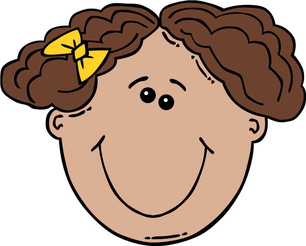 Girl Face Cartoon Clip Art Free Vector - Face Cartoon (600x482), Png Download