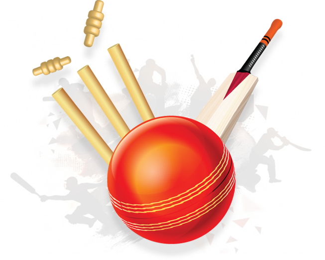Vector Free Stock And Bat Png Transparent Images Pluspng - Cricket Bat And Ball Png (653x523), Png Download