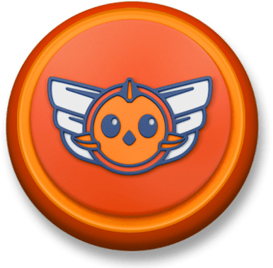 Top Wings Orange Roundlet - Top Wing Clipart (400x400), Png Download