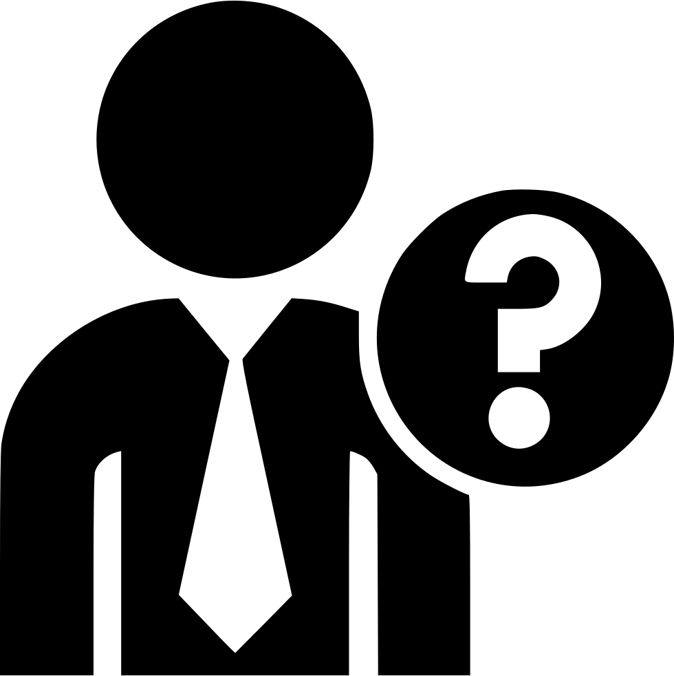 Executive Question Man Comments - Executive Question Icon (980x982), Png Download