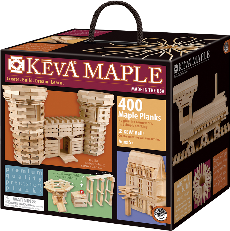 View Larger Image - Keva Maple 400 Plank Set (1000x961), Png Download