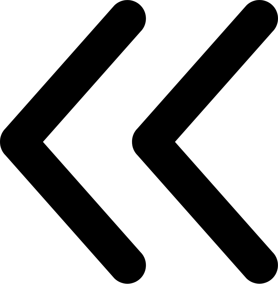Png File Svg - Left Double Arrow Icon - Free Transparent PNG Download ...