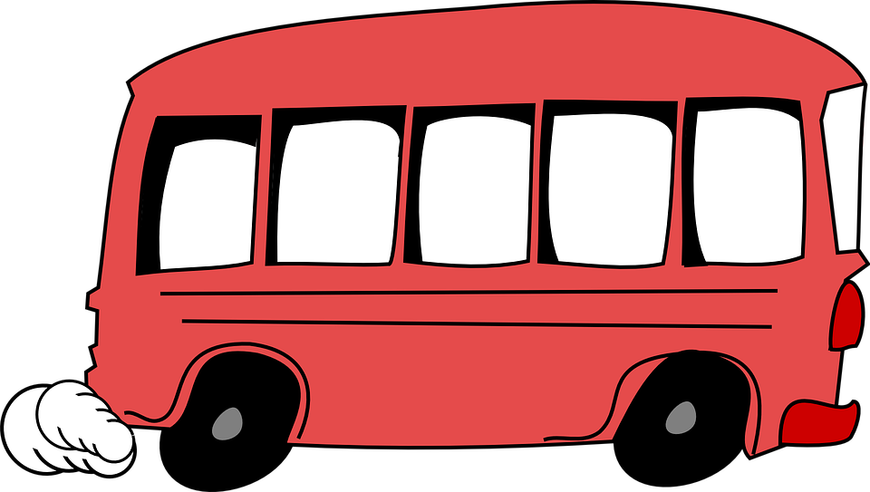 Bus Png Images Transparent Free Download - Red Bus Clip Art (960x543), Png Download