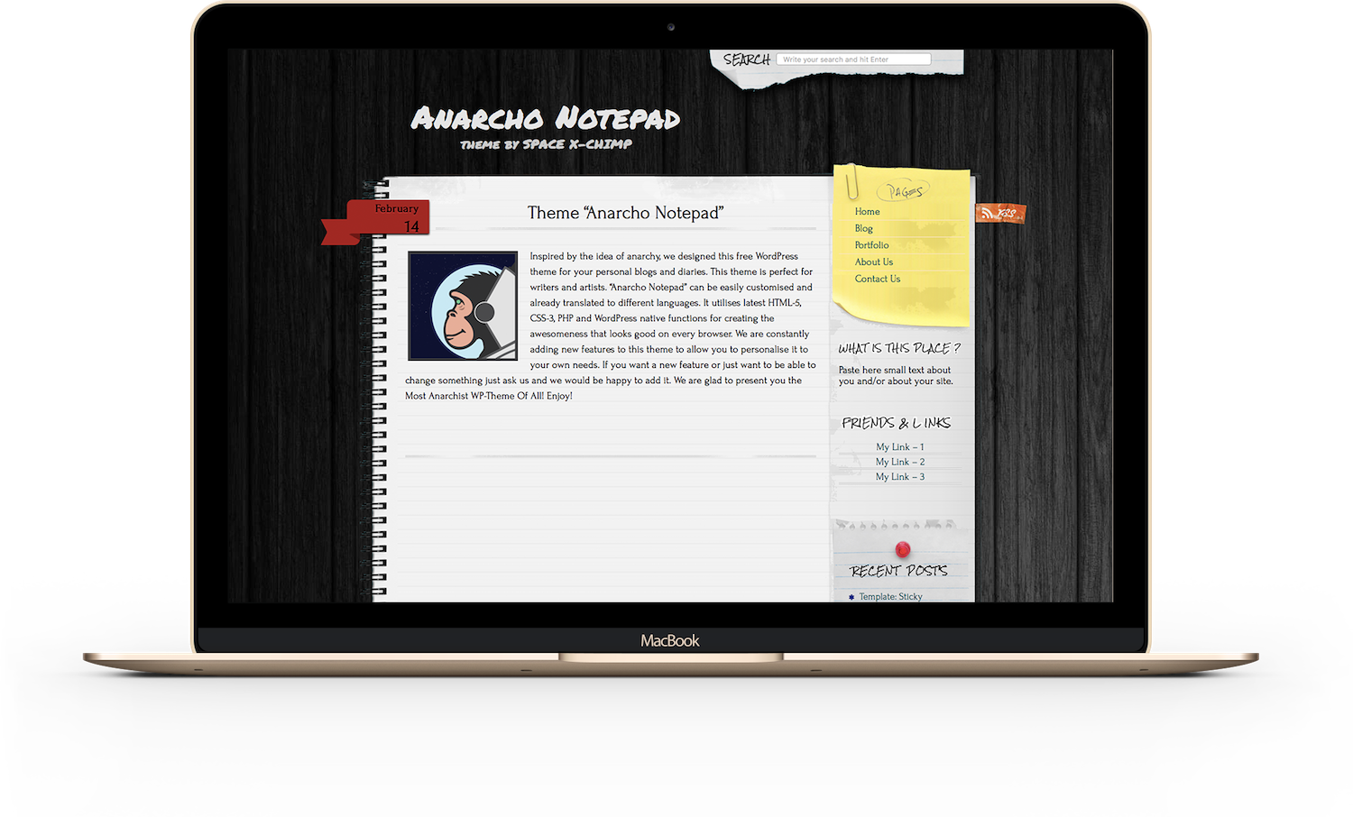 Download Free Wordpress Theme Notepad++ PNG Image with No Background