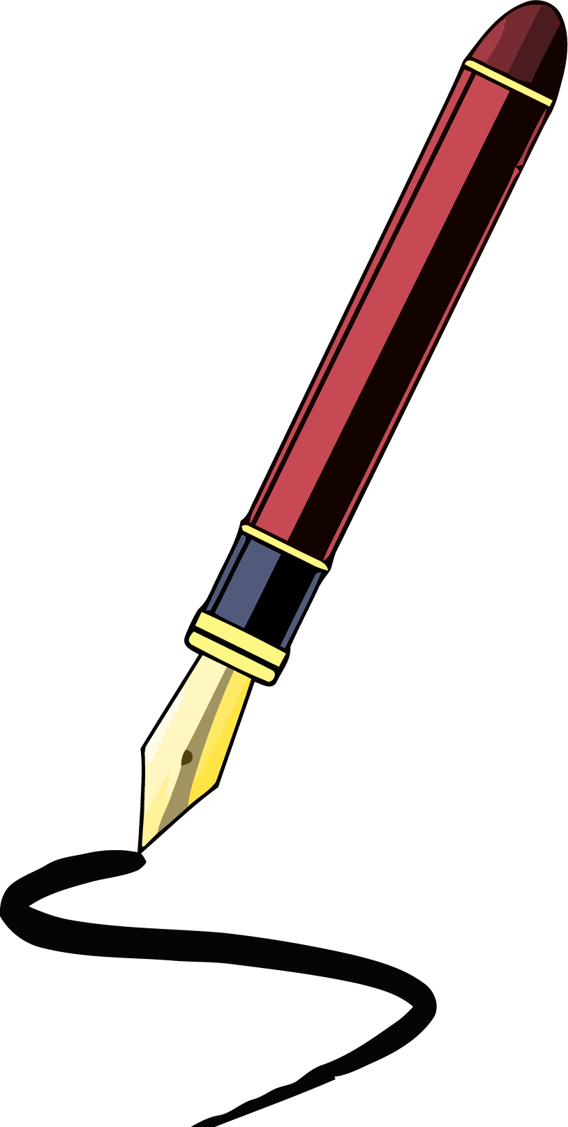 Fancy Pen Clipart Png - Stylo Png (814x1616), Png Download