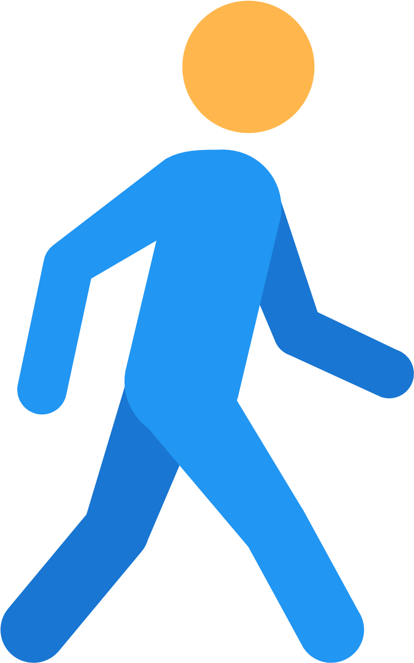 Walk Png Picture - Man Walk Icon Png (1600x1600), Png Download