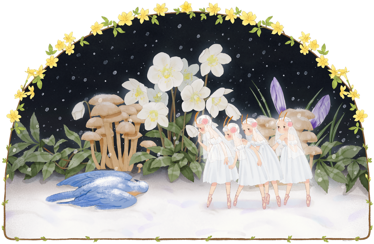 Renée Park Illustrations Instagram Https - Ghost Moths (1280x836), Png Download
