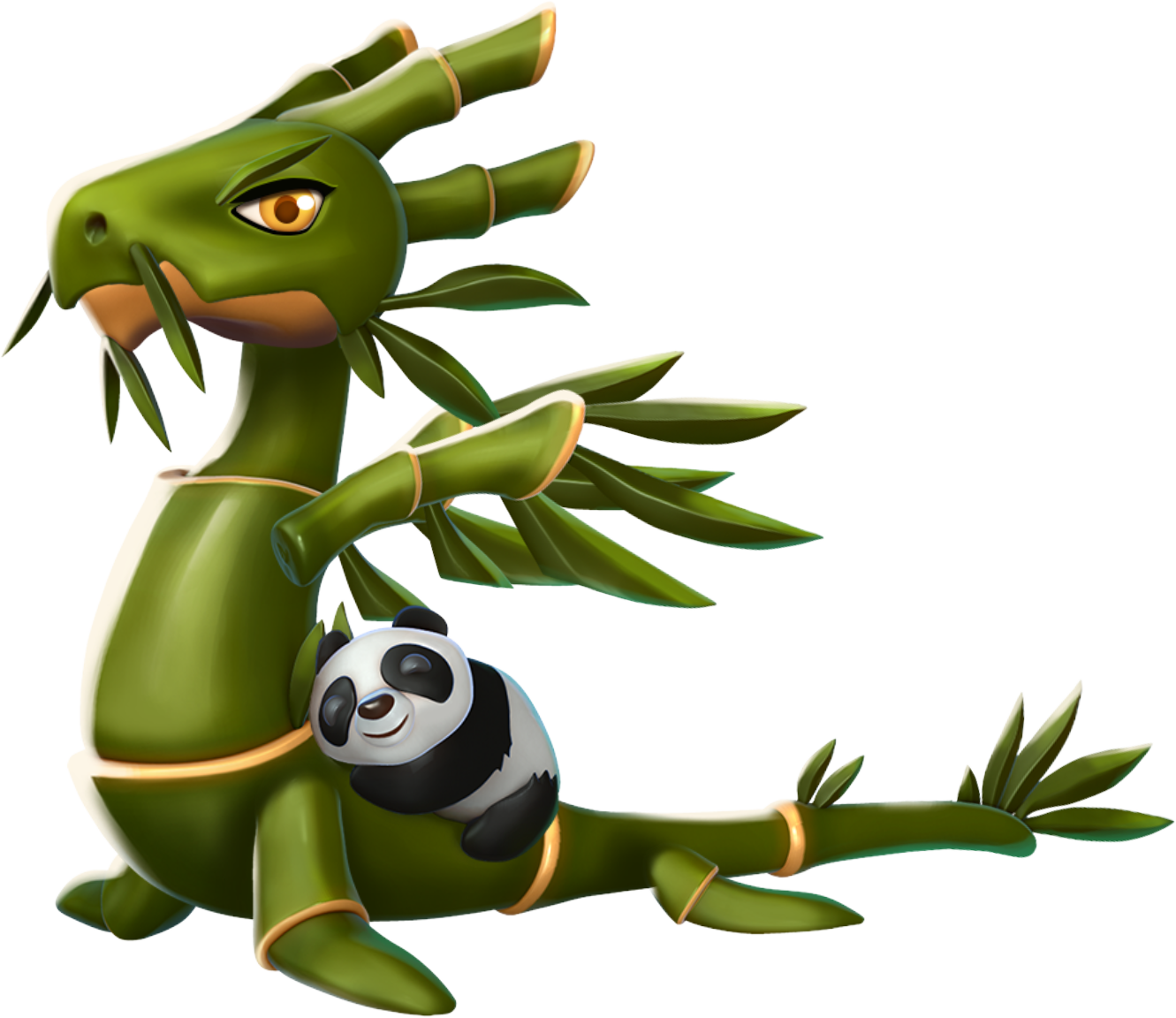 Bamboo Dragon - Video Game (1331x1152), Png Download