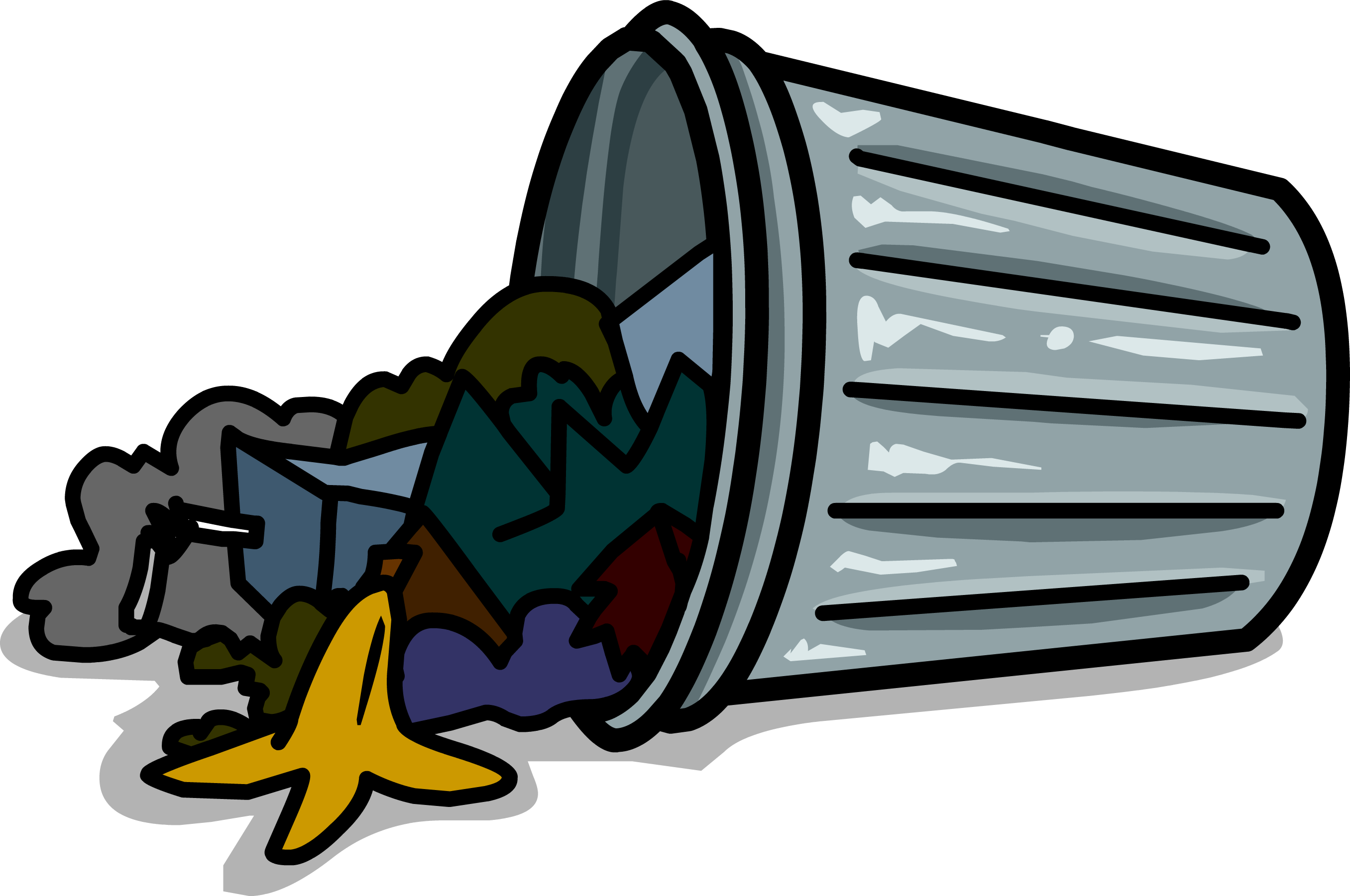 Trashcan Sprite 002 - Trash Can Sprite Gif (2712x1801), Png Download
