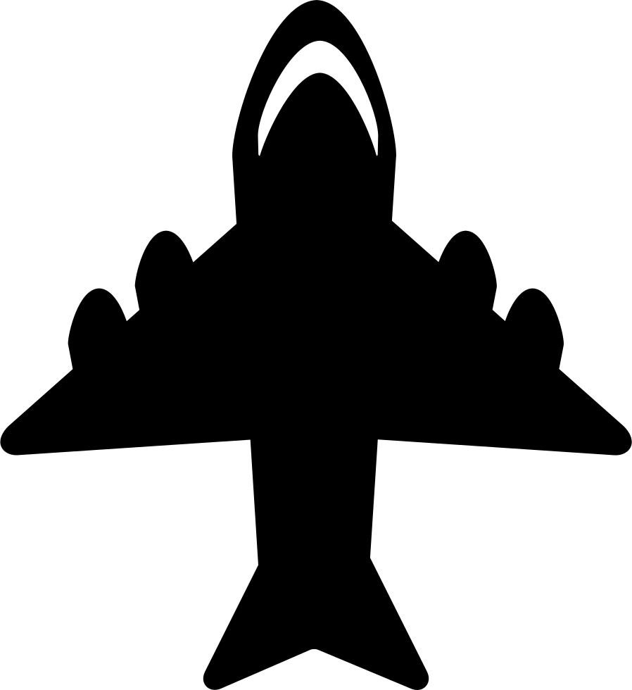 Jet With Four Engines Comments - Airplane (898x980), Png Download