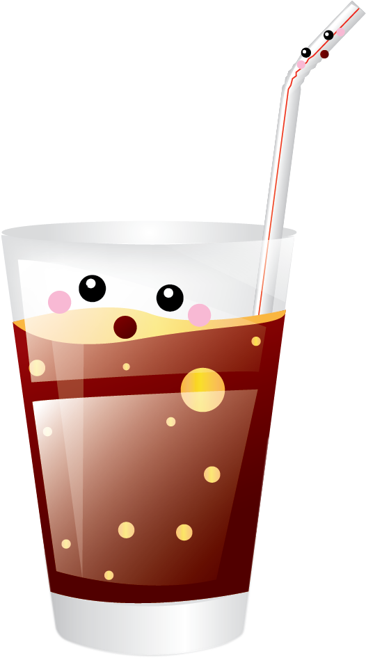 Glasses Clipart Kawaii - Soft Drink Clipart Png (622x979), Png Download