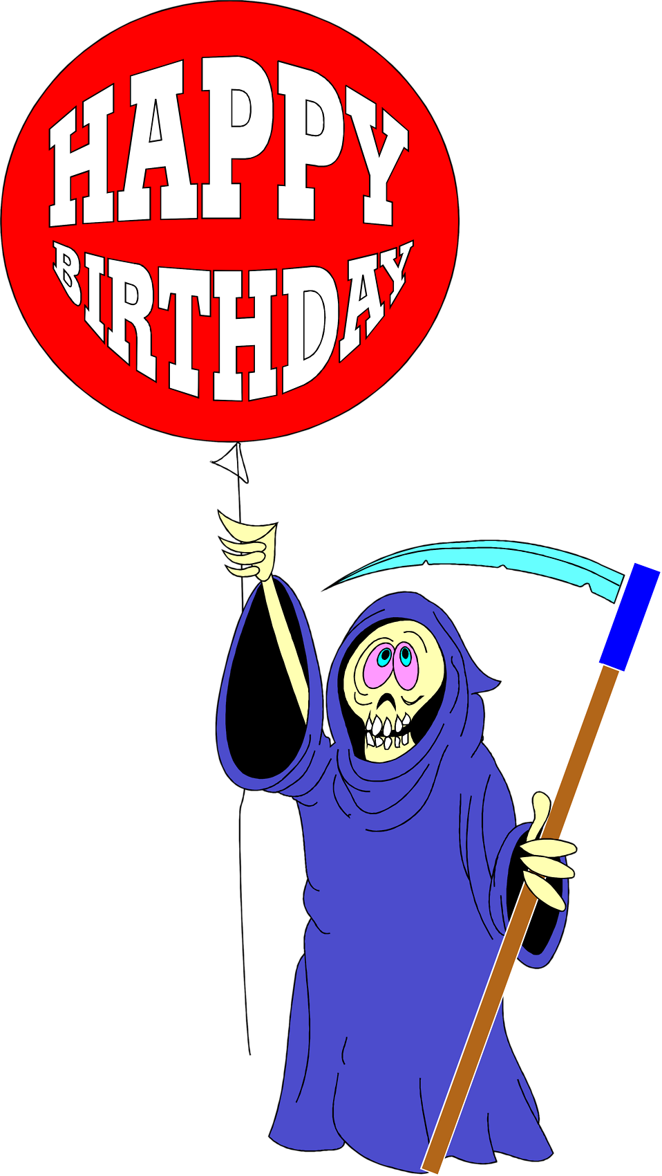 Halloween Grim Reaper Png Clipartu200b - Happy Birthday Reaper Gif (958x1700), Png Download