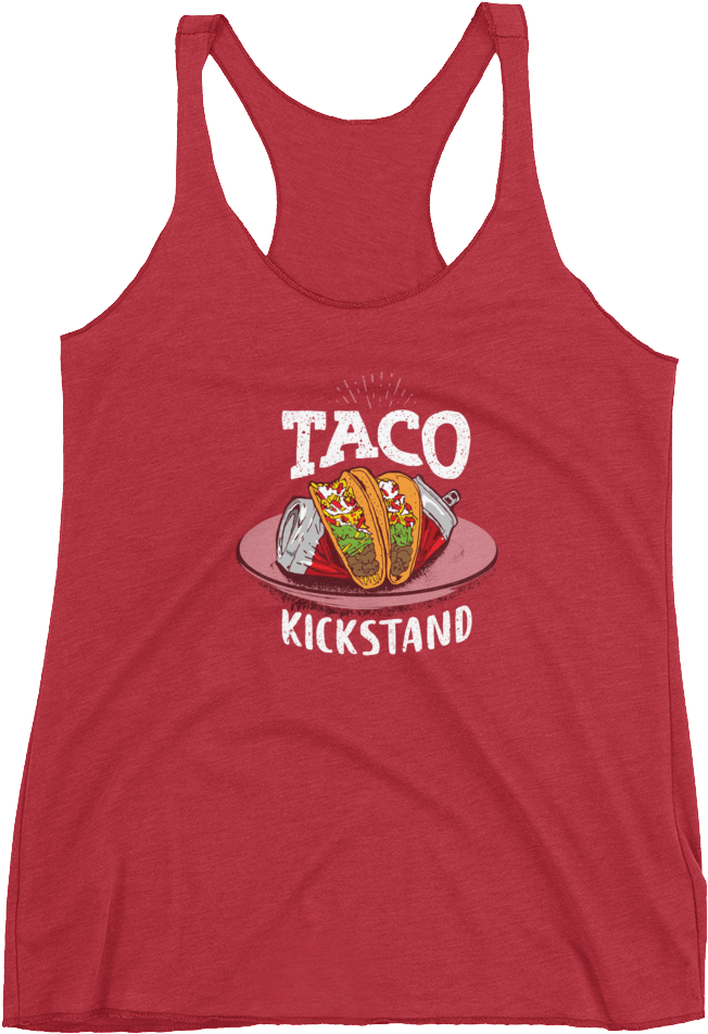 Download Taco Kickstand Mockup Front Flat Vintagered PNG Image with No