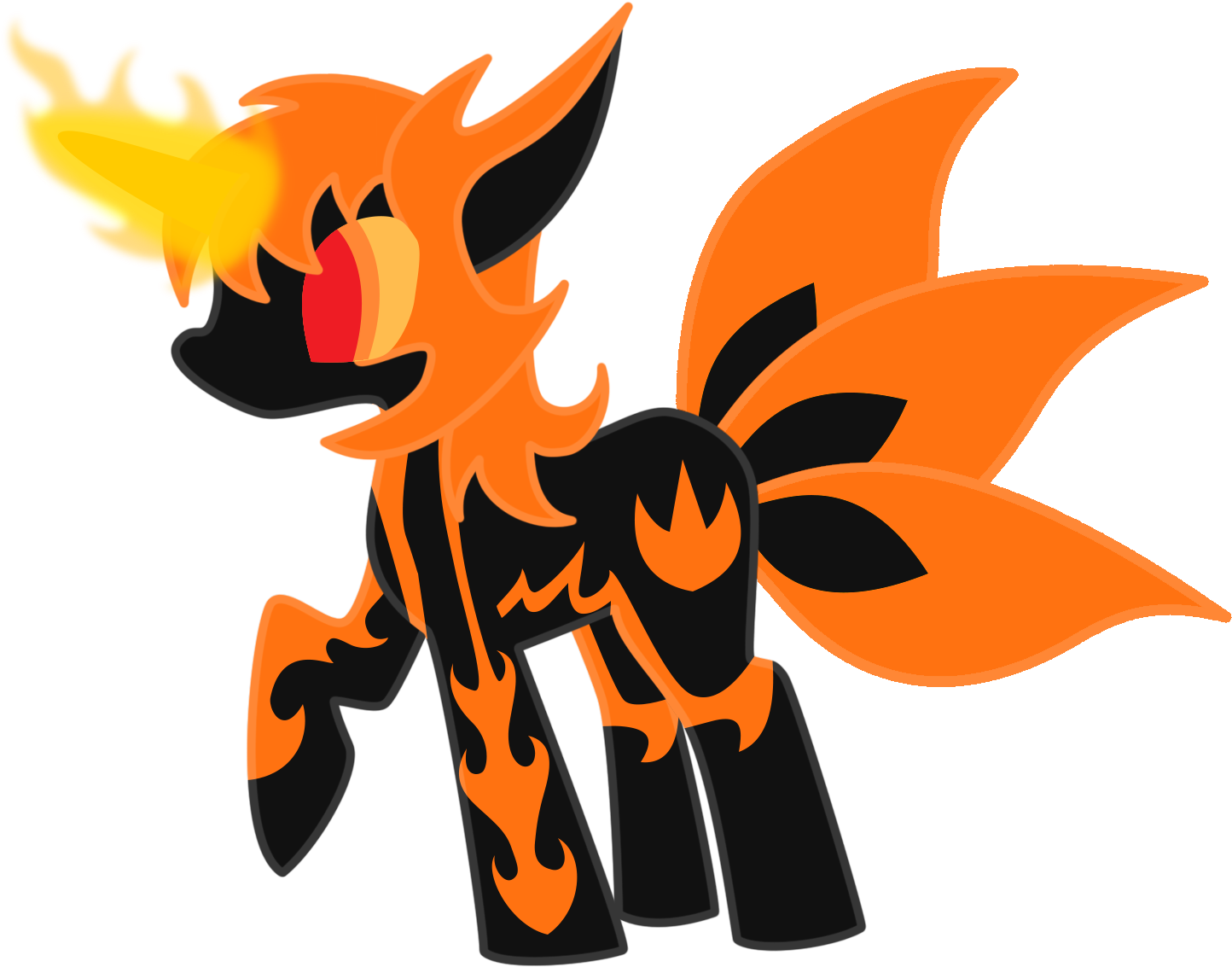 She Has Fire Powers, And Her Horn Combines The Functions - Cartoon (1647x1522), Png Download